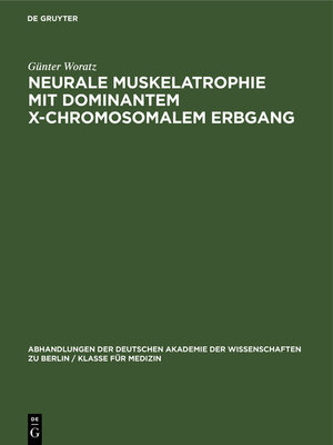 cover image of Neurale Muskelatrophie mit dominantem X-chromosomalem Erbgang